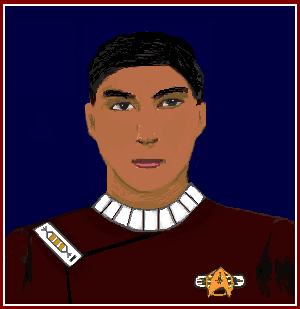 Image of face of Human Captain for our Star Trek Sim