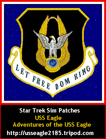 Image of our Star Trek ship patch for the USS Eagle, NCC 2185